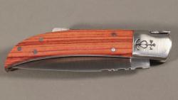 Couteau régional le Camarguais n°10 trident soudé- 9 cm bois de rose