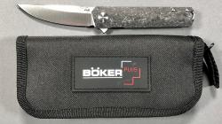 Couteau Böker Plus Kwaiken Compact Marble CF - manche fibre de carbone