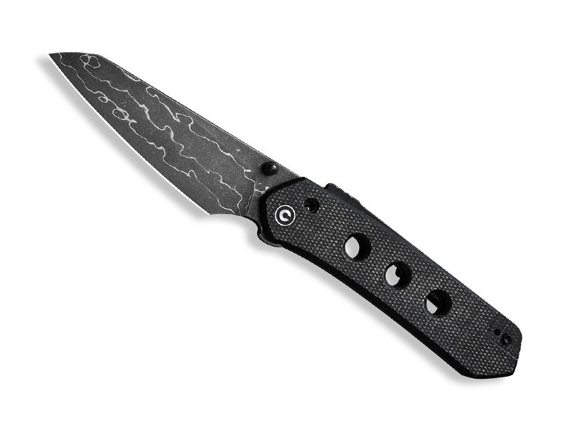 Couteau pliant Civivi Vision FG Damas - manche 11.5 cm micarta noir