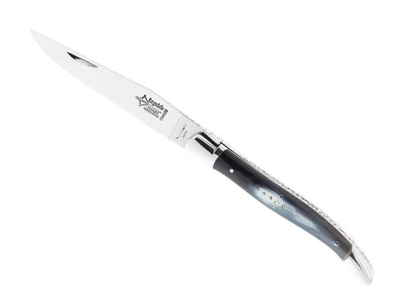 Couteau pliant Laguiole G. David 2 mitres inox - manche 12 cm corne