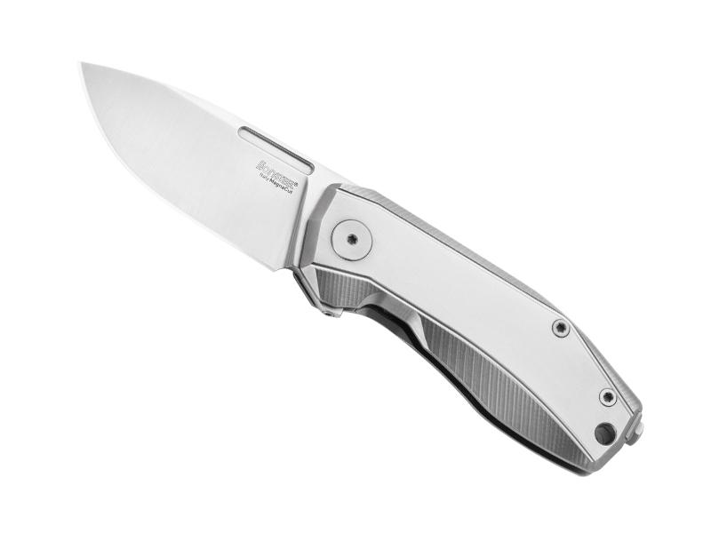 Couteau pliant Lionsteel Nano - manche 9,5 cm titanium gris