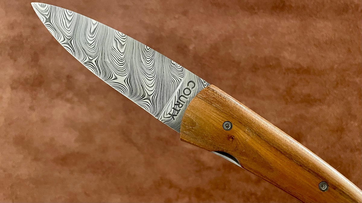 Couteau pliant Perceval "Le Six" Pistachier- damas - Courty