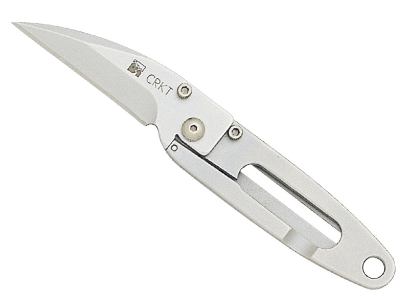 Couteau pliant  P.E.C.K. - manche 7 cm inox avec clip ceinture/porte-billets