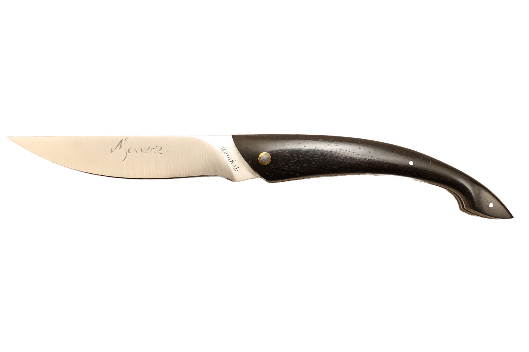 Couteau pliant artisanal modèle Monnerie de la coutellerie Teymen - ébène