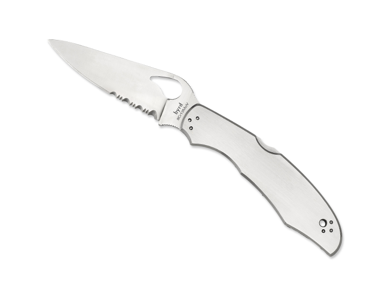 Couteau Byrd Cara Cara 2 lame semi-dentée - manche 12 cm inox satiné