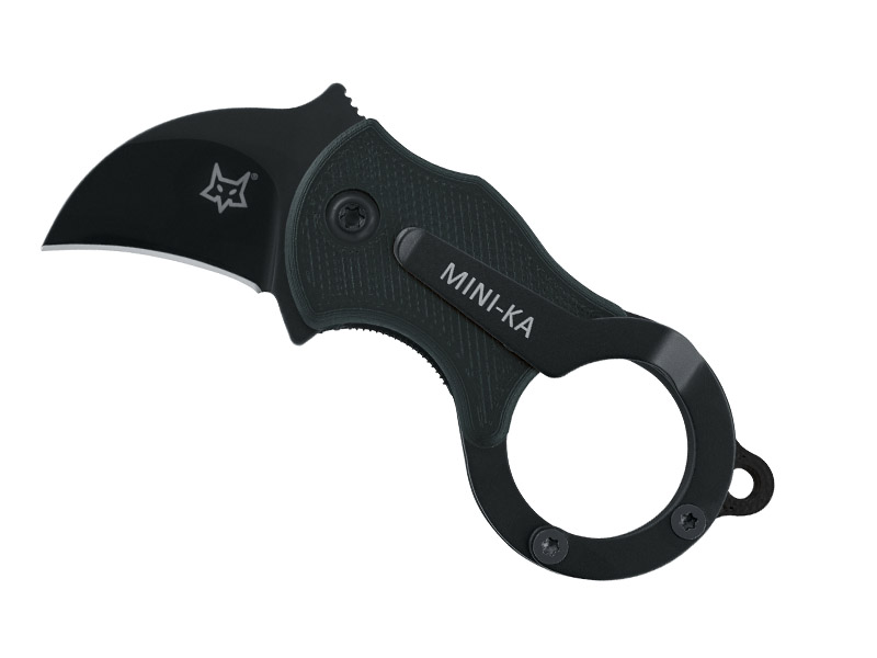 Couteau Fox Mini-Ka - manche 3,5 cm nylon noir