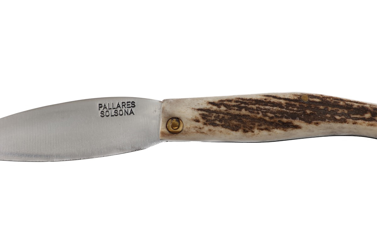 Couteau pliant Pallarès Solsona modèle Busa en bois de cerf - acier carbone