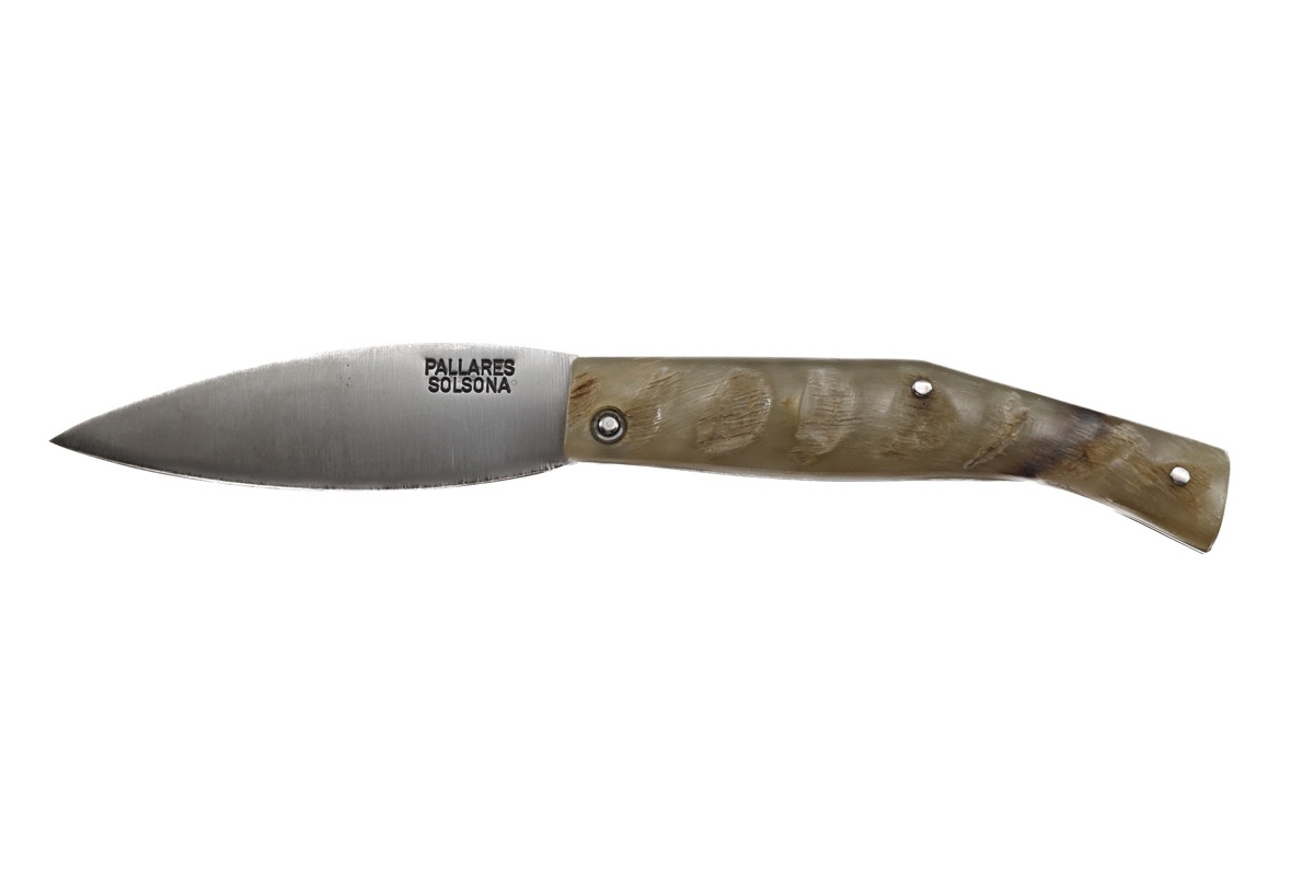 Couteau pliant Pallarès Solsona - Couteau de poche Busa en corne de bélier - acier carbone