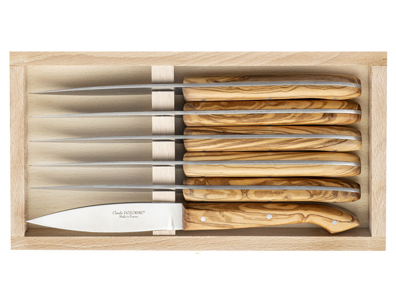 Coffret 6 couteaux steak C. Dozorme Le Capucin - olivier