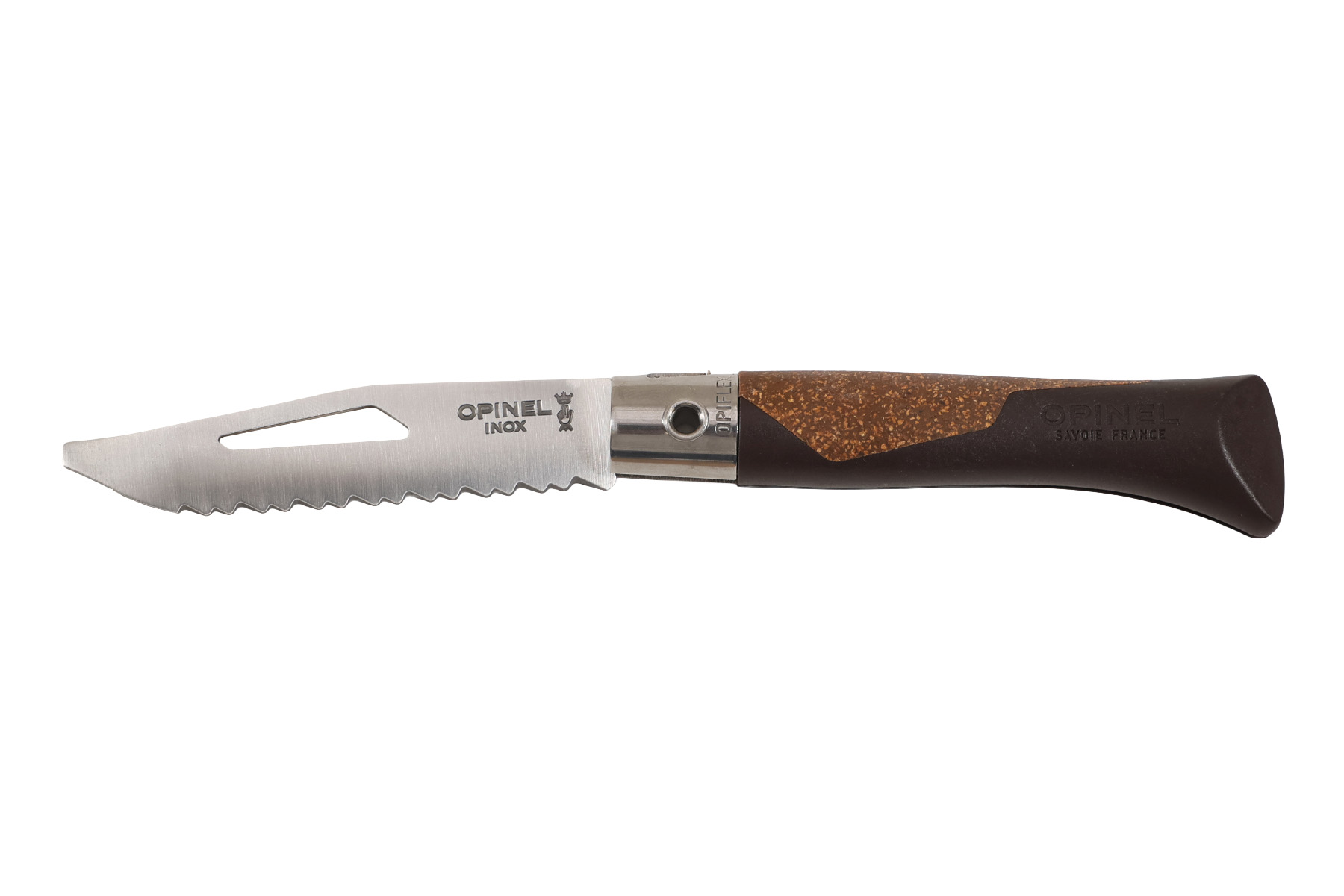Couteau Opinel Néo7 Alpine "Opiflex®" - Brun noir et lame acier inoxydable
