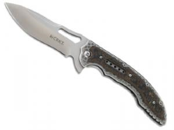 Couteau CRKT Fossil Compact - manche 11 cm inox martelé