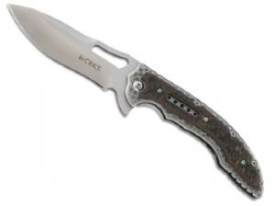 Couteau pliant CRKT Fossil Compact - manche 11 cm inox martelé