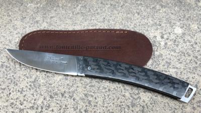 Couteau Le Thiers Pocket de Fontenille Pataud fait main - carbone ultra-light
