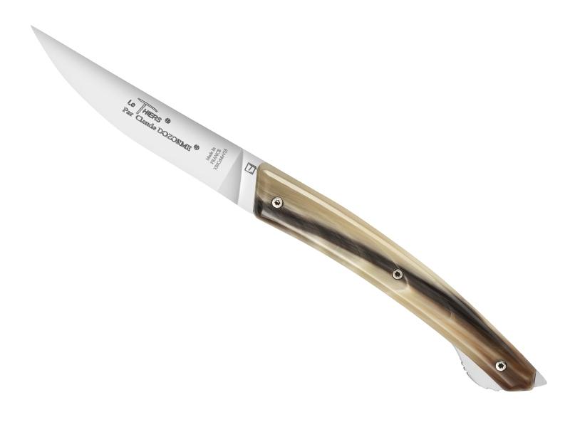 Couteau Le Thiers Verrou Claude Dozorme - manche 12 cm corne claire