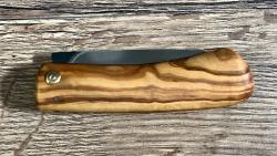 Couteau artisanal pliant "Dodu" de Frédéric Maschio - manche en Olivier