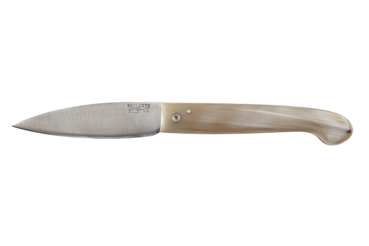 Couteau pliant Pallarès Solsona - Couteau de poche Pastor n°1 en corne - 9 cm acier carbone