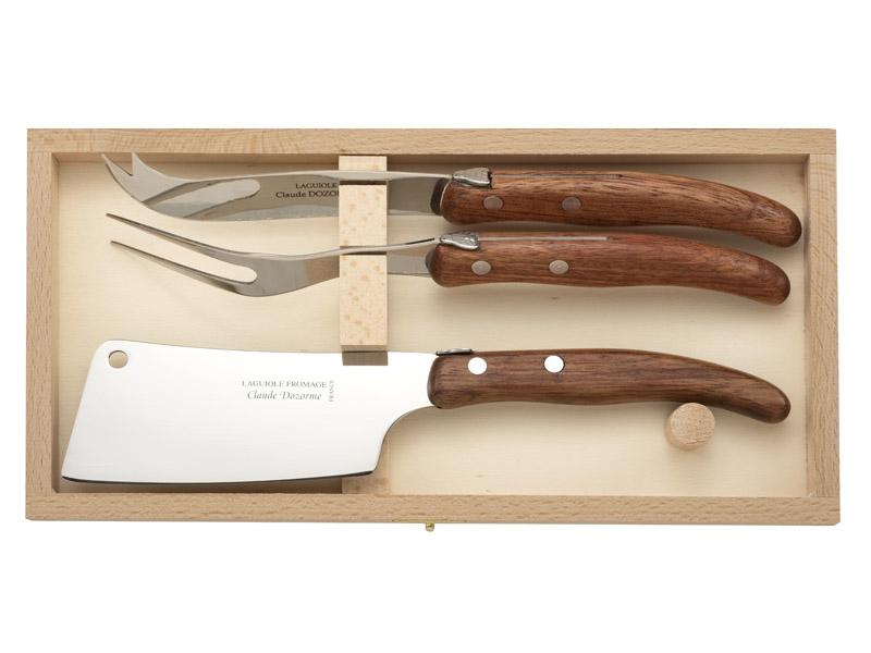 Coffret spécial fromage Laguiole C. Dozorme, 3 pièces inox