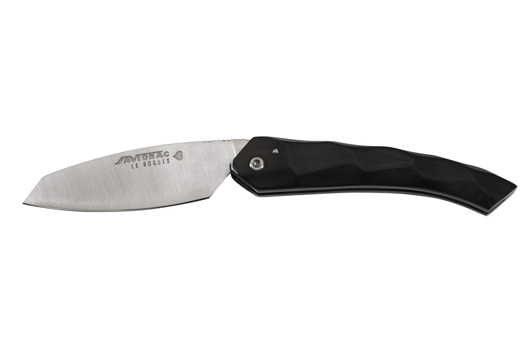 Couteau Roques Corne facettes par Coutellerie Savignac