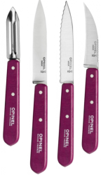 Ensemble de couteaux de cuisine Opinel - les essentiels- aubergine