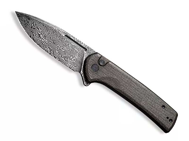 Couteau pliant Civivi Conspirator - manche 12 cm micarta vert/noir lame Damas