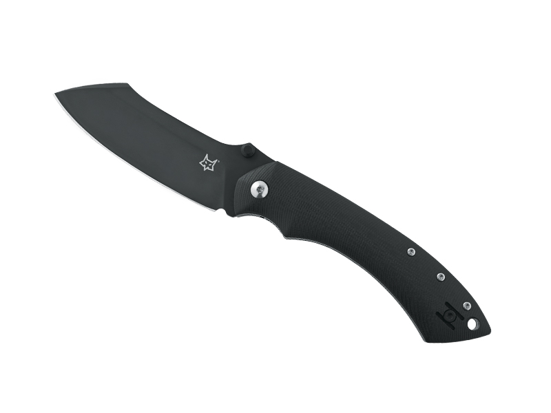 Couteau pliant FOX Pelican, lame noire - manche G10 noir