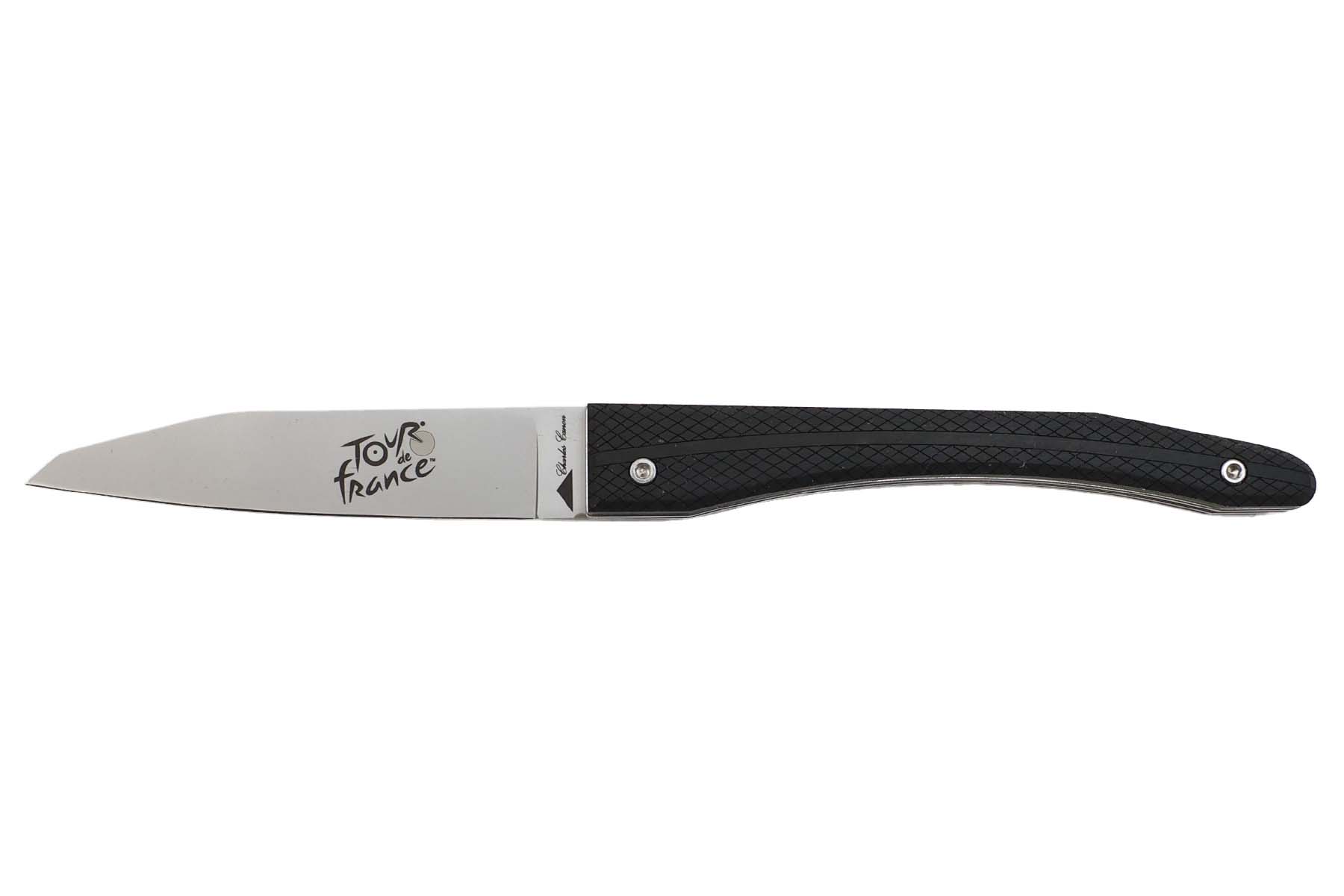 Couteau pliant par Charles Canon "Tour de France" manche en PaperStone noir