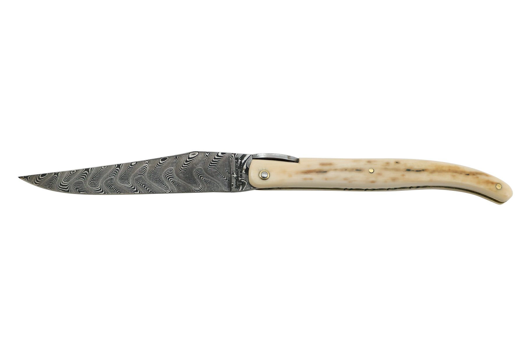 Couteau Laguiole en Aubrac modèle Origine Tour Eiffel - Ivoire de Mammouth