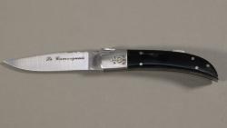 Couteau régional pliant Le Camarguais n°10 trident soudé - 9 cm Corne brune