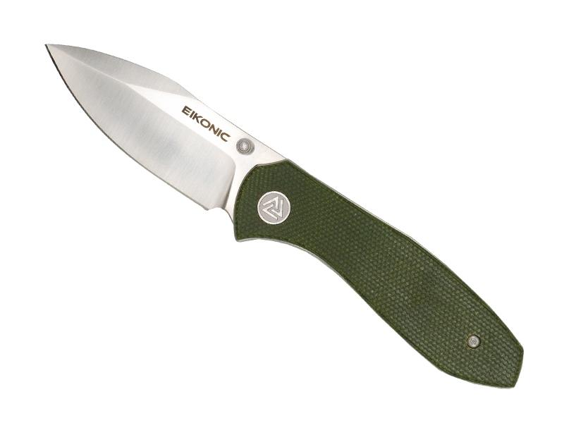 Couteau pliant Eikonic Kasador - manche 10 cm micarta vert