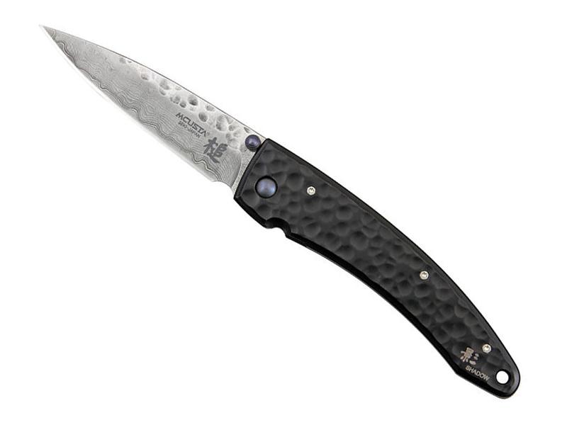 Couteau Mcusta Shadow Damas - manche 11 cm acier inox noir martelé