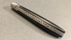 Couteau Laguiole en Aubrac 12 cm bois d'Aubrac Crocus Ebène