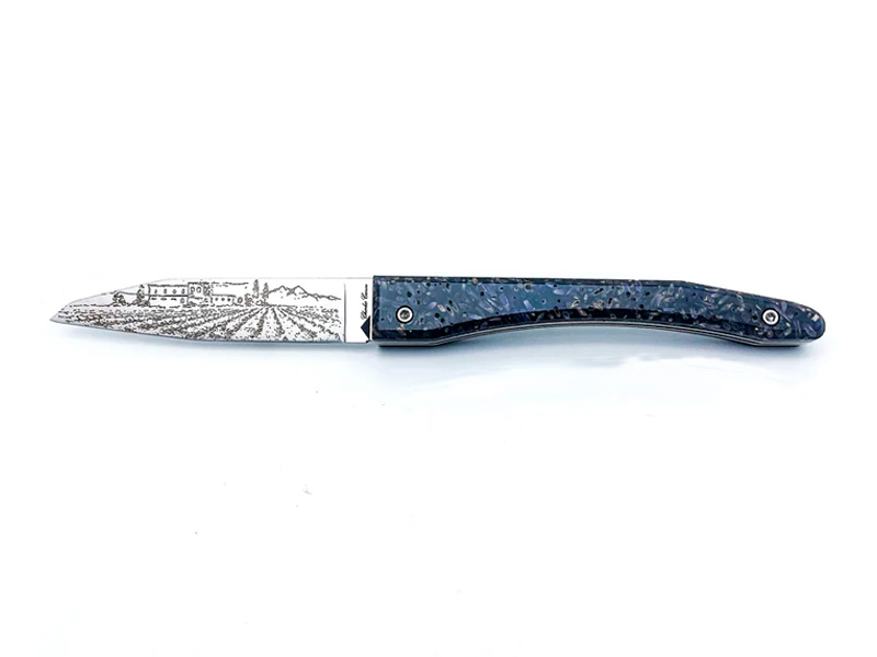 Couteau piémontais Charles Canon - manche 11,5 cm  lavande