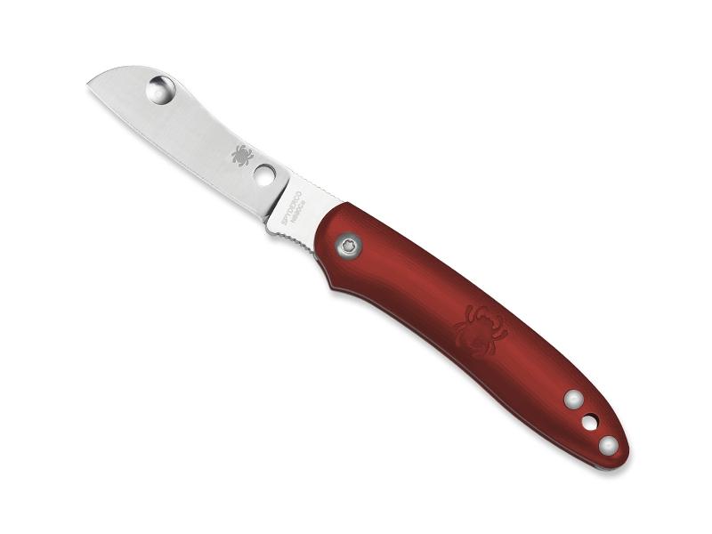 Couteau pliant Spyderco Roadie - manche 7.5 cm rouge