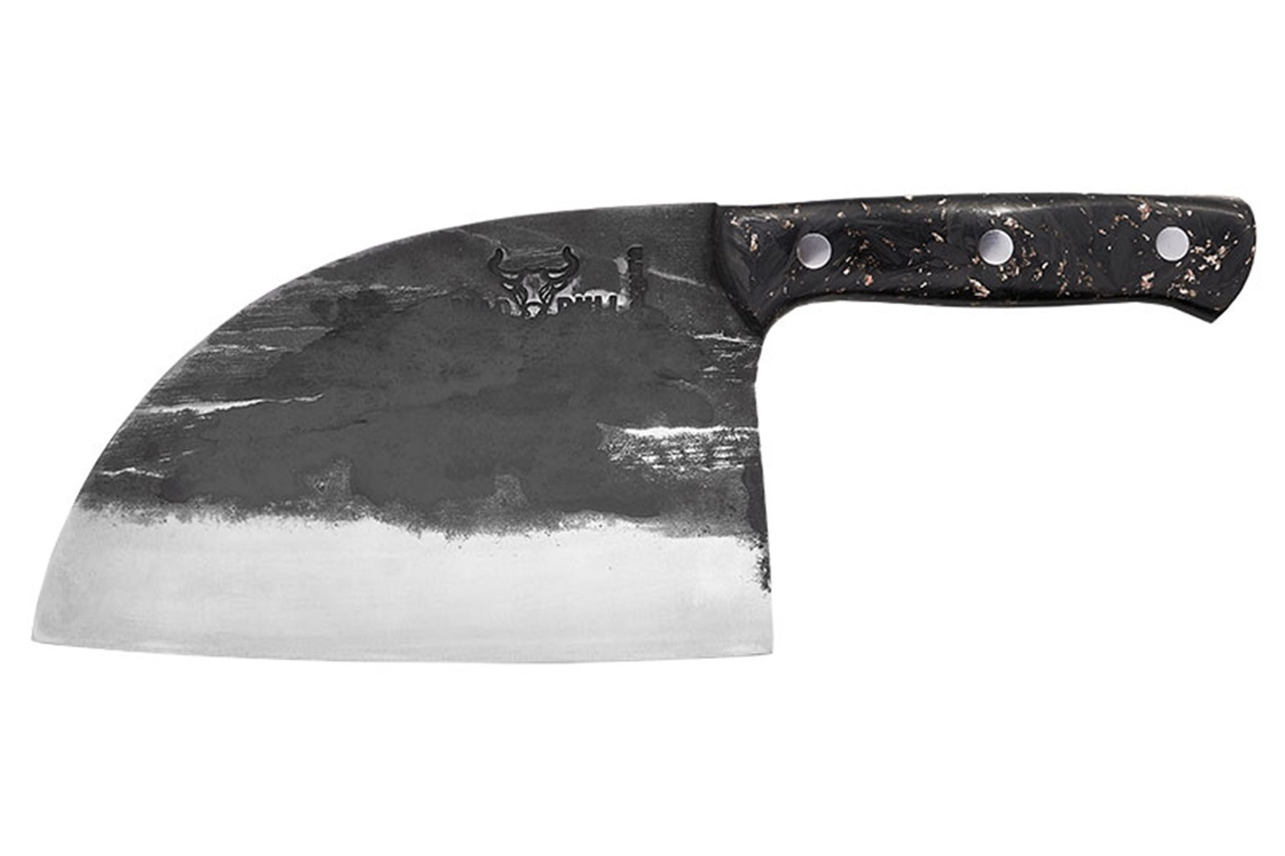 Hachoir de cuisine style "SERBE" lame en AUS-8 manche Carbone par Samura