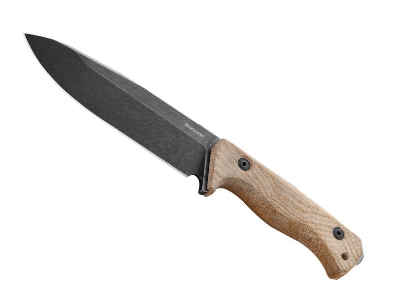 Poignard Lionsteel T6 lame acier CPM-3V blackwash - manche micarta naturel