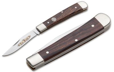 Couteau Böker Solingen Trapper Classic Gold - manche bois de fer et mitres laiton