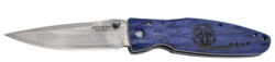 Couteau japonais pliant Mcusta MC-186D pakkawood bleu - VG10 Damas