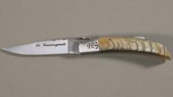 Couteau régional Le Camarguais n°12 trident soudé - 10,5 cm Corne brune