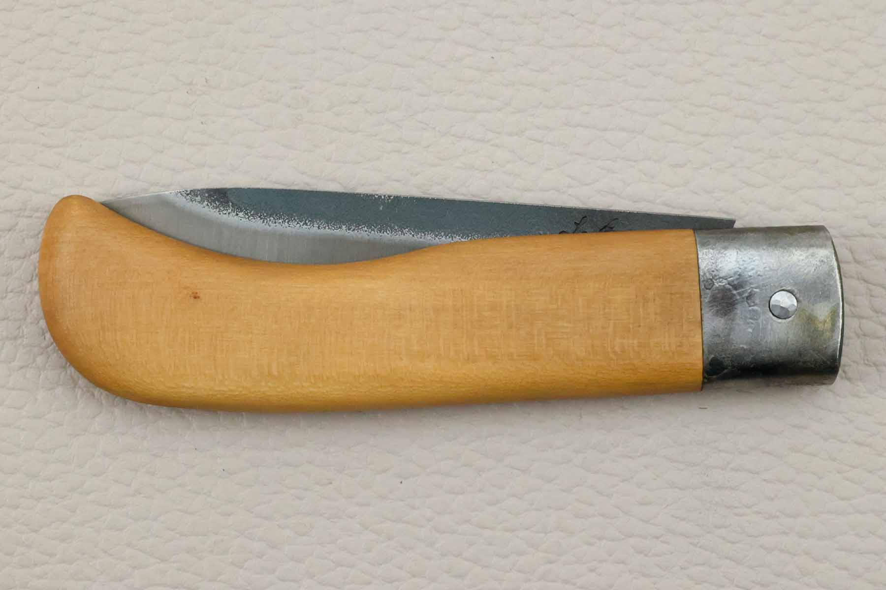 Couteau artisanal pliant Frédéric Maschio modèle Le Bugiste - Houx
