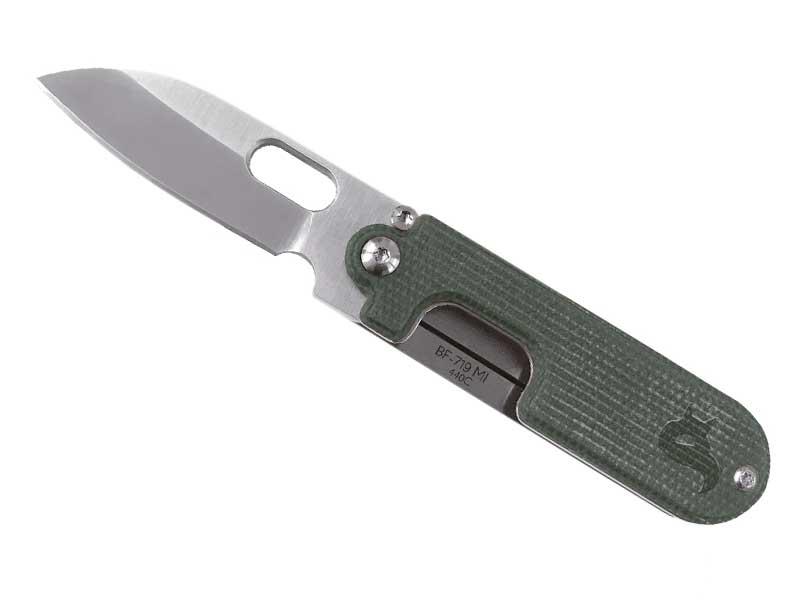 Couteau pliant Black Fox Bean Gen2 - manche 7.5 cm micarta vert