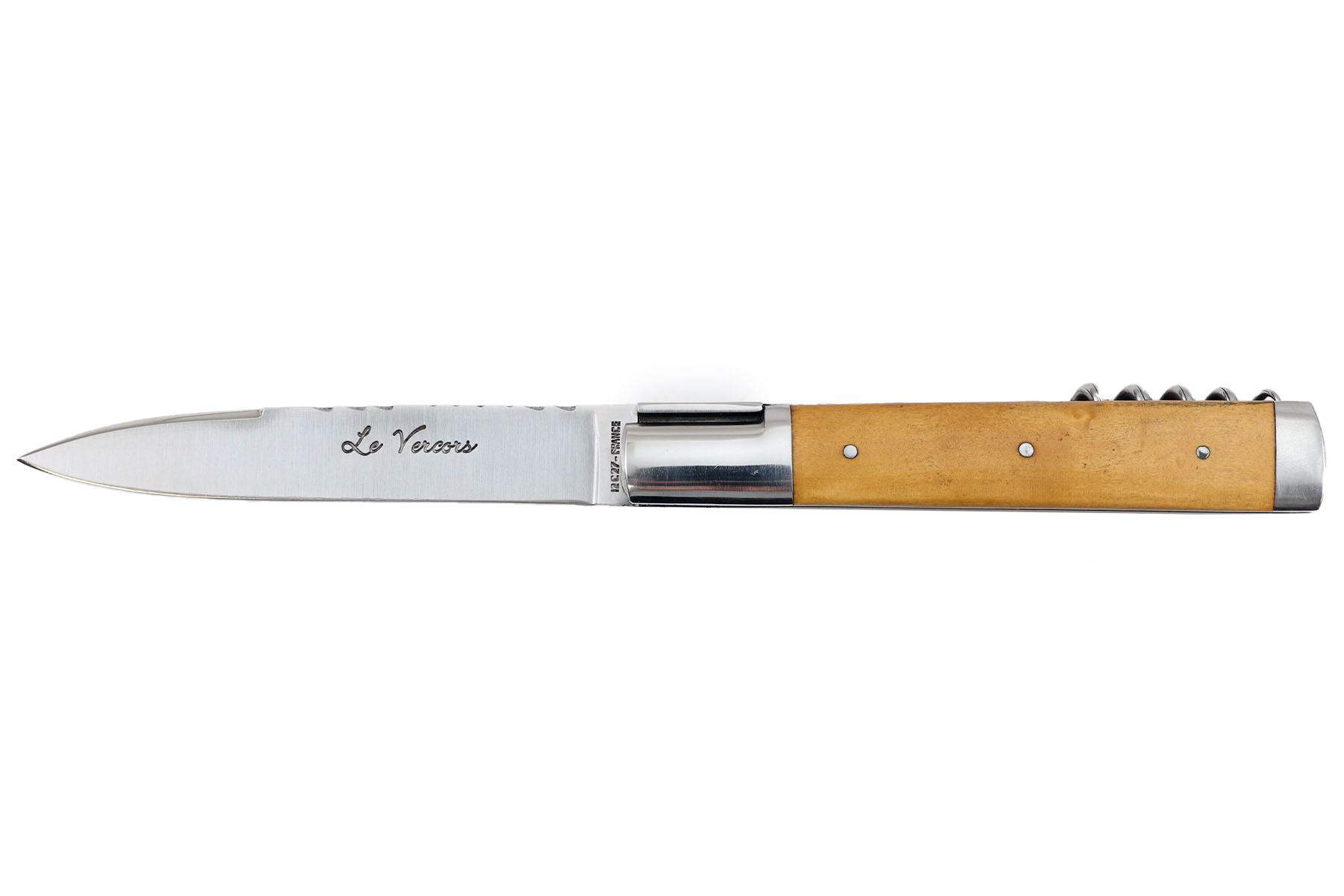 Couteau de Région "Le Vercors" avec Tire bouchon manche en buis
