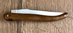Couteau forge de LAGUIOLE chêne fossilisé plein manche