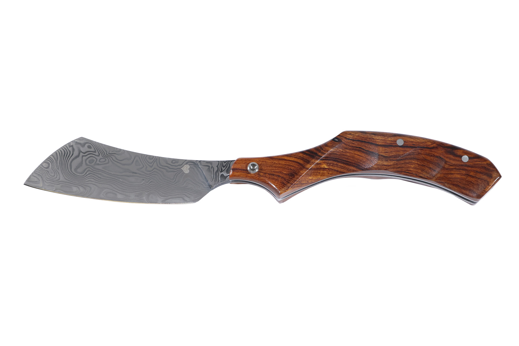 Couteau Le Phasme - Coutellerie Savignac bois de fer damasteel