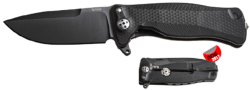 Couteau pliant Lionsteel SR11 - manche monobloc SOLID® 12 cm aluminium noir