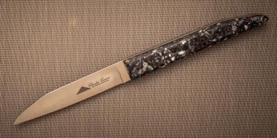 Couteau Le Terril par Charles Canon - manche 12 cm en coquilles de moules