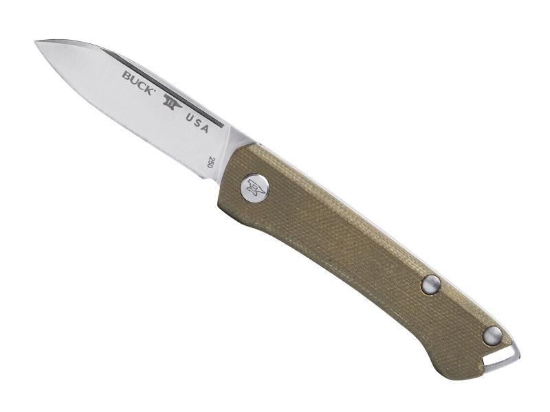 Couteau pliant Buck Saunter - manche 9,5 cm micarta vert