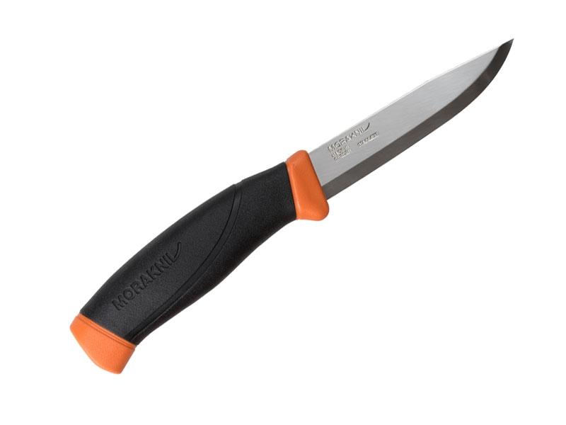 Poignard Morakniv Companion lame 10.5 cm inox - manche noir/orange