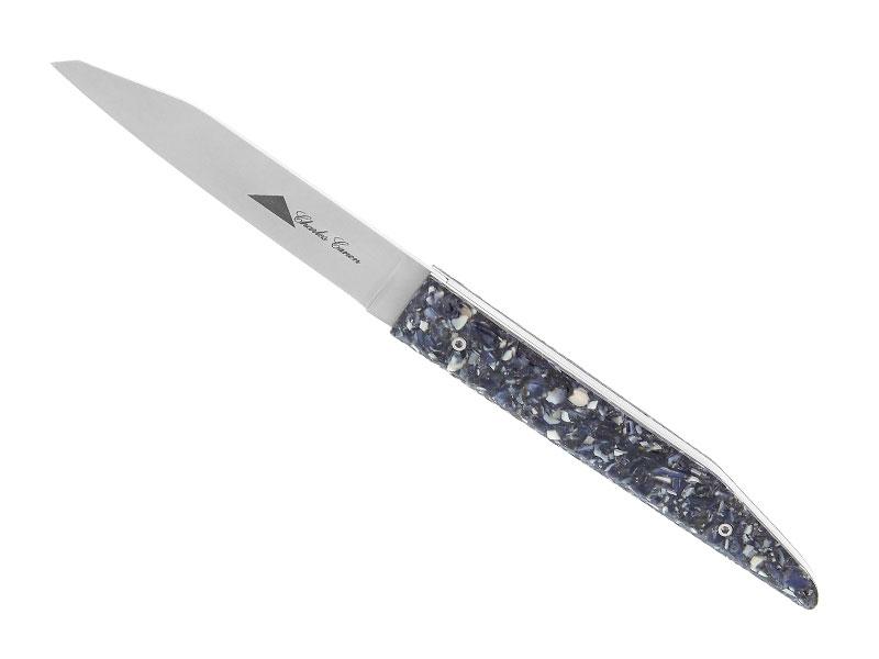 Couteau Le Terril par Charles Canon - manche 12 cm en coquilles de moules