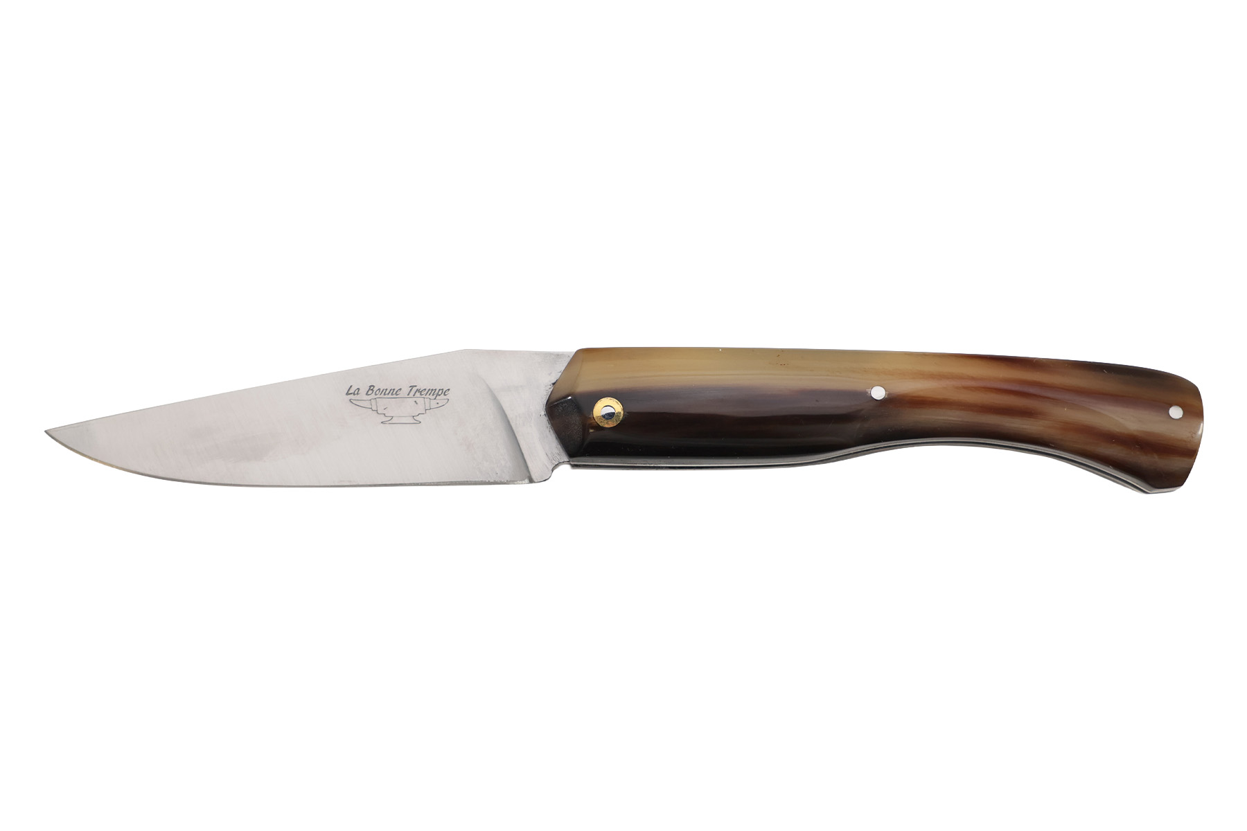 Couteau Boulary par la Bonne Trempe - corne blonde