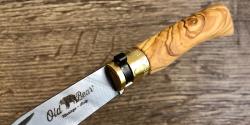 Couteau Damas Old Bear taille M - manche 11 cm olivier
